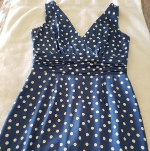 Classy blue fitted dress